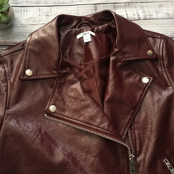 Patent Faux Leather Moto Jacket - Picture 2 of 6